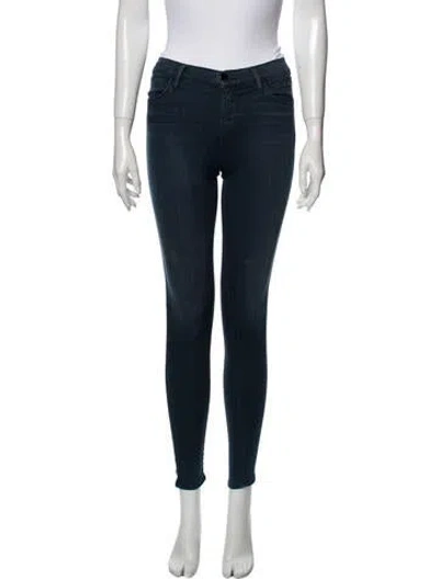 Pre-owned J Brand Mid-rise Skinny Leg Jeans In Blue