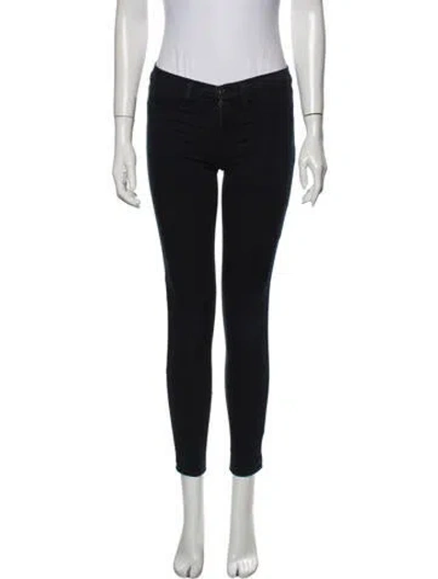 Pre-owned J Brand Mid-rise Skinny Leg Jeans In Blue