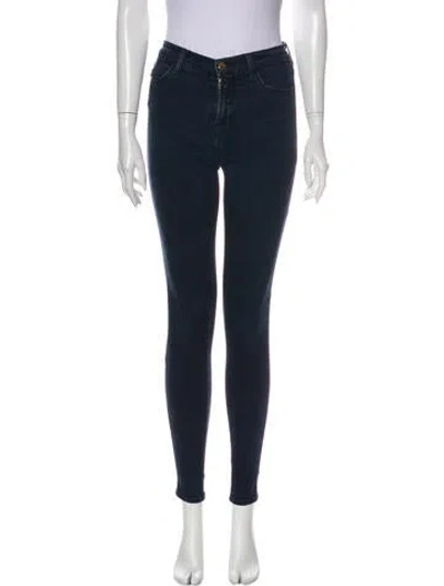 Pre-owned J Brand Mid-rise Skinny Leg Jeans In Blue