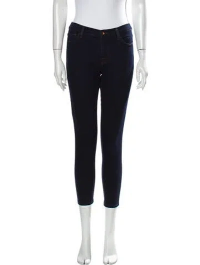 Pre-owned J Brand Mid-rise Skinny Leg Jeans In Blue