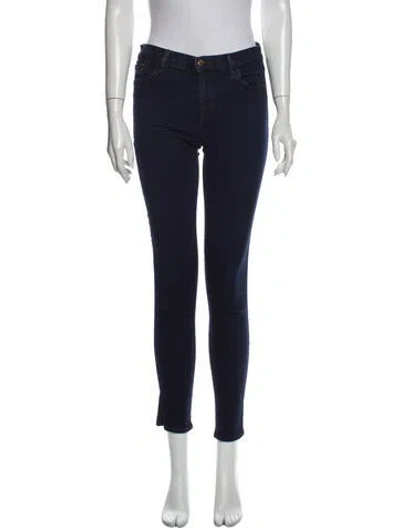 Pre-owned J Brand Mid-rise Skinny Leg Jeans In Blue