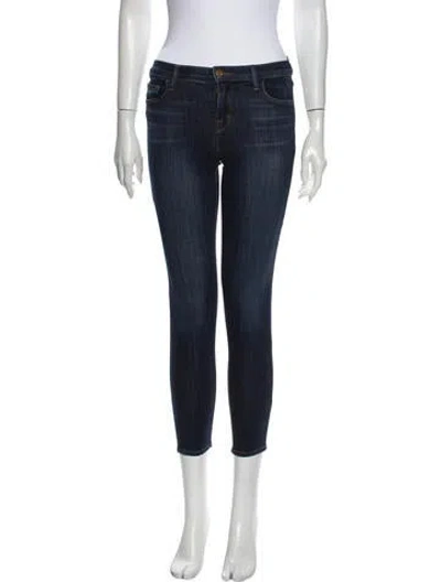 Pre-owned J Brand Mid-rise Skinny Leg Jeans In Blue