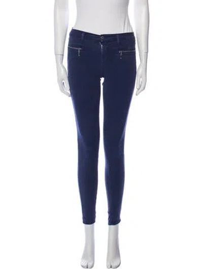 Pre-owned J Brand Mid-rise Skinny Leg Jeans In Blue