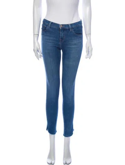 Pre-owned J Brand Mid-rise Skinny Leg Jeans In Blue