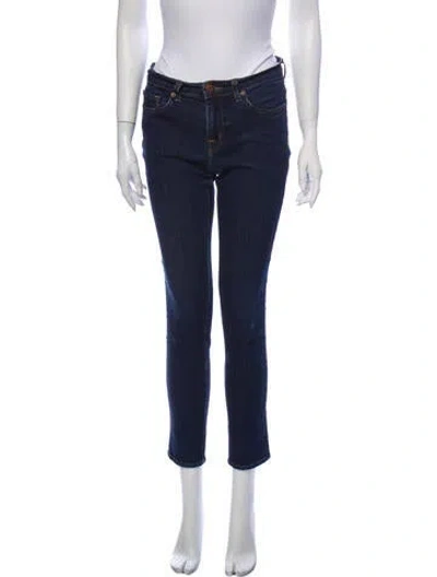 Pre-owned J Brand Mid-rise Skinny Leg Jeans In Blue