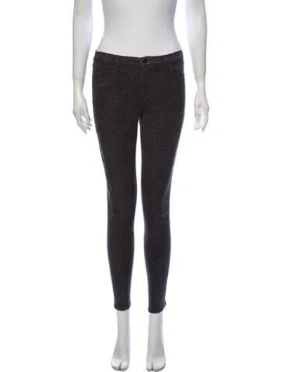 Pre-owned J Brand Mid-rise Skinny Leg Jeans In Gray