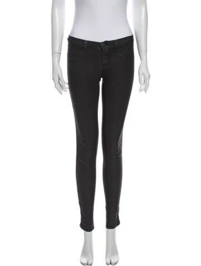 Pre-owned J Brand Mid-rise Skinny Leg Jeans In Gray