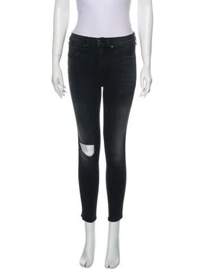 Pre-owned J Brand Mid-rise Skinny Leg Jeans In Gray