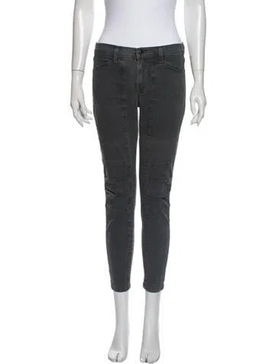 Pre-owned J Brand Mid-rise Skinny Leg Jeans In Gray