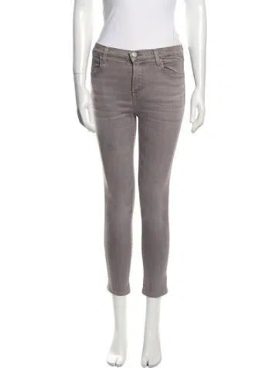 Pre-owned J Brand Mid-rise Skinny Leg Jeans In Gray