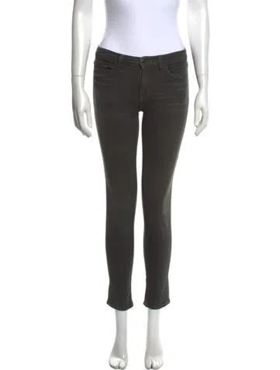 Pre-owned J Brand Mid-rise Skinny Leg Jeans In Gray