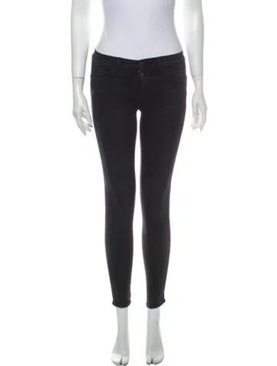 Pre-owned J Brand Mid-rise Skinny Leg Jeans In Gray