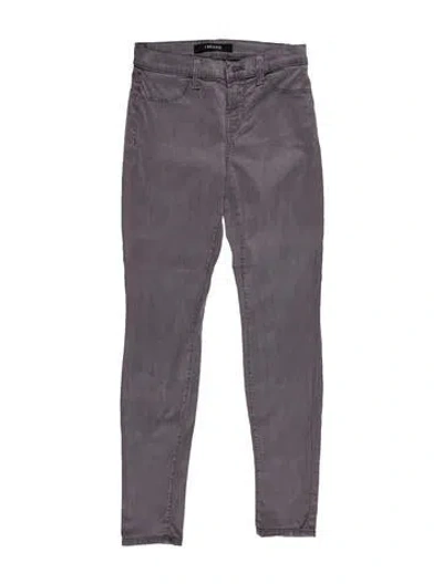 Pre-owned J Brand Mid-rise Skinny Leg Jeans In Gray