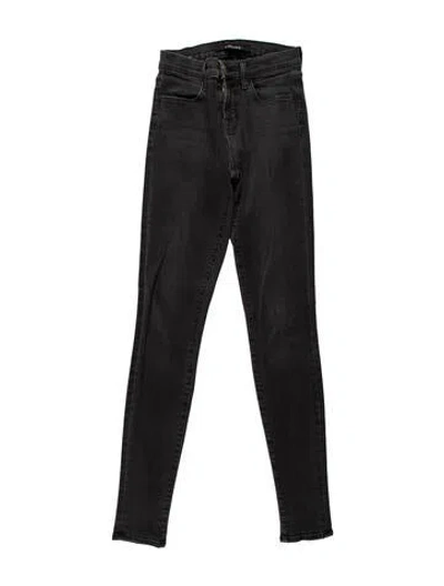 Pre-owned J Brand Mid-rise Skinny Leg Jeans In Gray