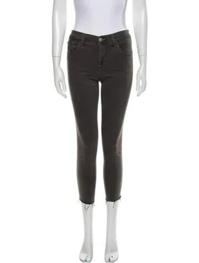 Pre-owned J Brand Mid-rise Skinny Leg Jeans In Gray