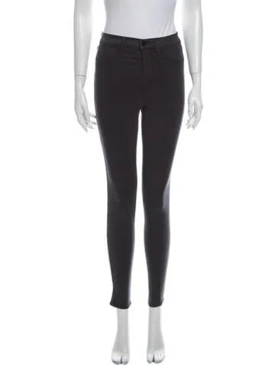 Pre-owned J Brand Mid-rise Skinny Leg Jeans In Gray