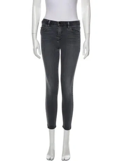 Pre-owned J Brand Mid-rise Skinny Leg Jeans In Gray