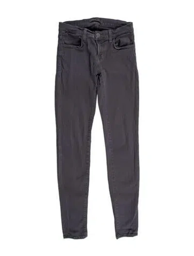 Pre-owned J Brand Mid-rise Skinny Leg Jeans In Gray
