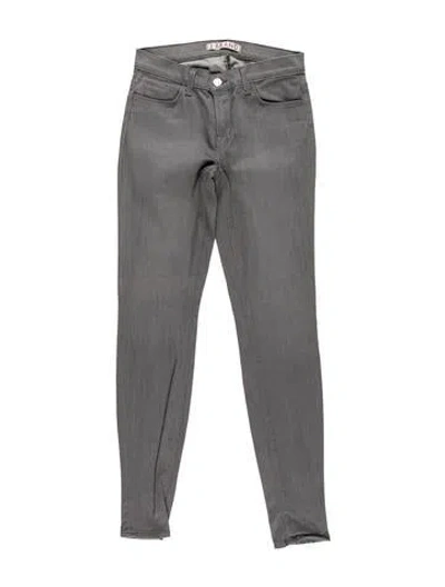 Pre-owned J Brand Mid-rise Skinny Leg Jeans In Gray