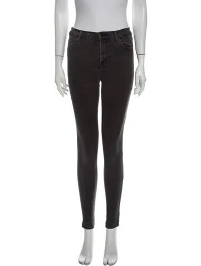 Pre-owned J Brand Mid-rise Skinny Leg Jeans In Gray