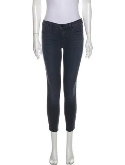 Pre-owned J Brand Mid-rise Skinny Leg Jeans In Gray