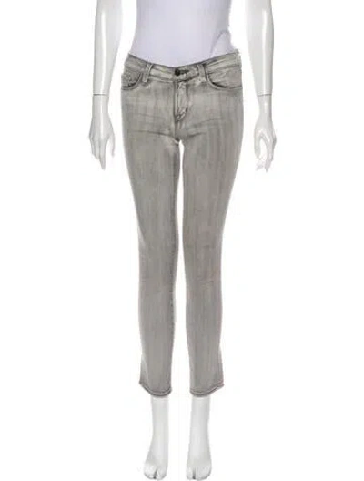 Pre-owned J Brand Mid-rise Skinny Leg Jeans In Gray