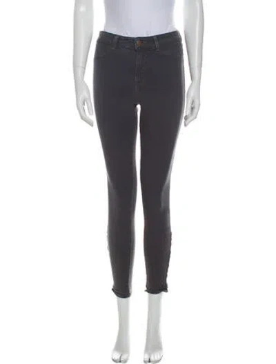 Pre-owned J Brand Mid-rise Skinny Leg Jeans In Gray