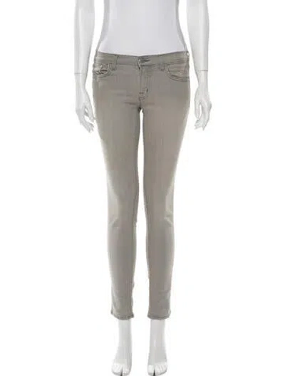 Pre-owned J Brand Mid-rise Skinny Leg Jeans In Gray