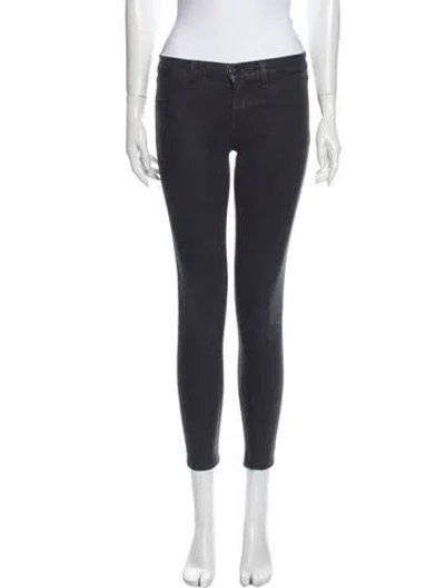 Pre-owned J Brand Mid-rise Skinny Leg Jeans In Gray