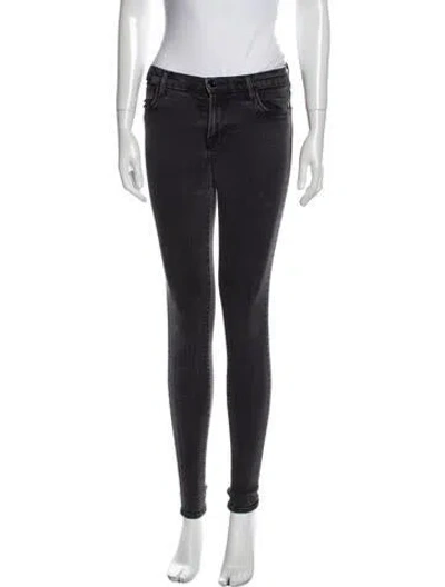 Pre-owned J Brand Mid-rise Skinny Leg Jeans In Gray