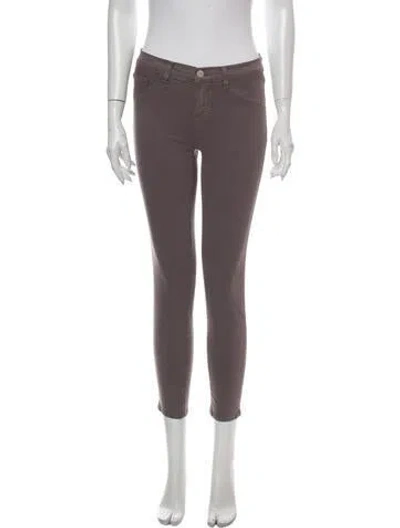 Pre-owned J Brand Mid-rise Skinny Leg Jeans In Gray