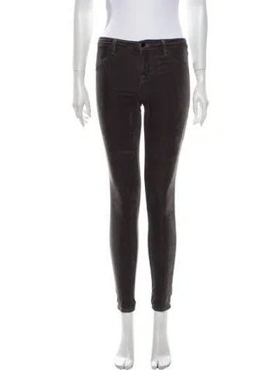 Pre-owned J Brand Mid-rise Skinny Leg Jeans In Gray