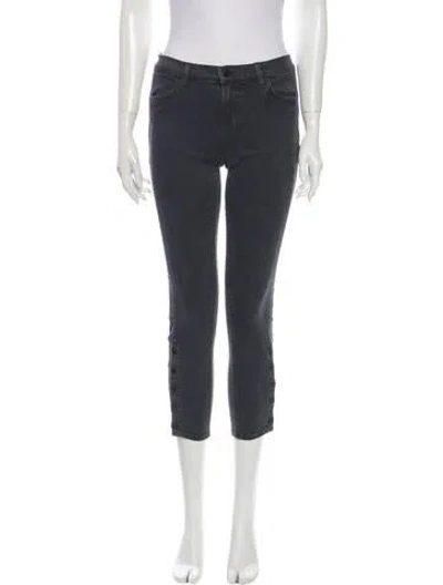 Pre-owned J Brand Mid-rise Skinny Leg Jeans In Gray
