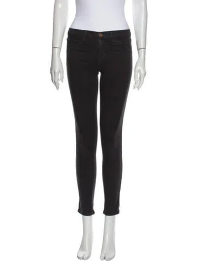 Pre-owned J Brand Mid-rise Skinny Leg Jeans In Gray