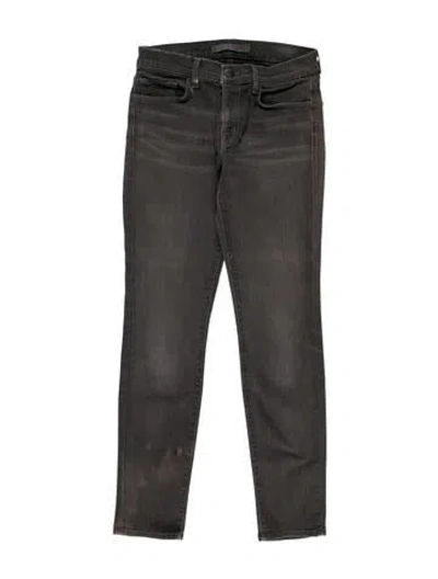 Pre-owned J Brand Mid-rise Skinny Leg Jeans In Gray