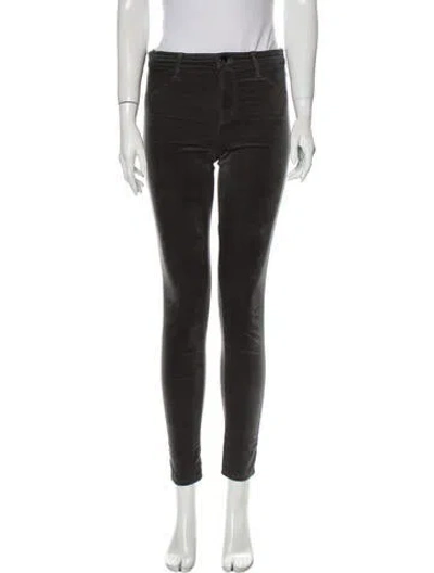 Pre-owned J Brand Mid-rise Skinny Leg Jeans In Gray