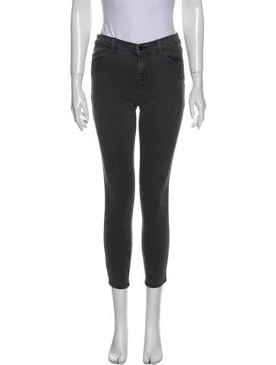 Pre-owned J Brand Mid-rise Skinny Leg Jeans In Gray