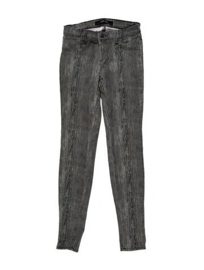 Pre-owned J Brand Mid-rise Skinny Leg Jeans In Green