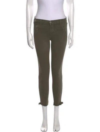 Pre-owned J Brand Mid-rise Skinny Leg Jeans In Green