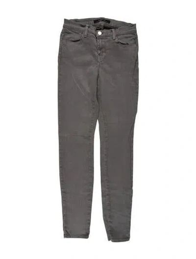Pre-owned J Brand Mid-rise Skinny Leg Jeans In Green