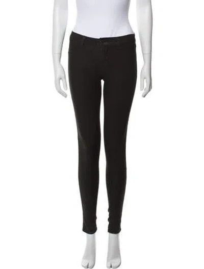 Pre-owned J Brand Mid-rise Skinny Leg Jeans In Green