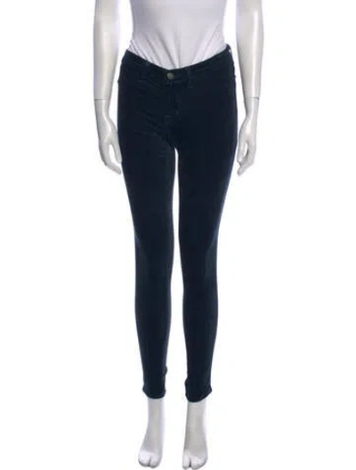 Pre-owned J Brand Mid-rise Skinny Leg Jeans In Green