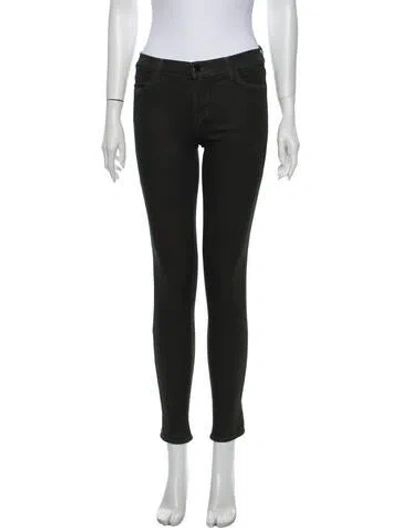 Pre-owned J Brand Mid-rise Skinny Leg Jeans In Green