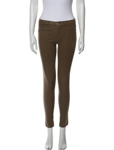 Pre-owned J Brand Mid-rise Skinny Leg Jeans In Neutral