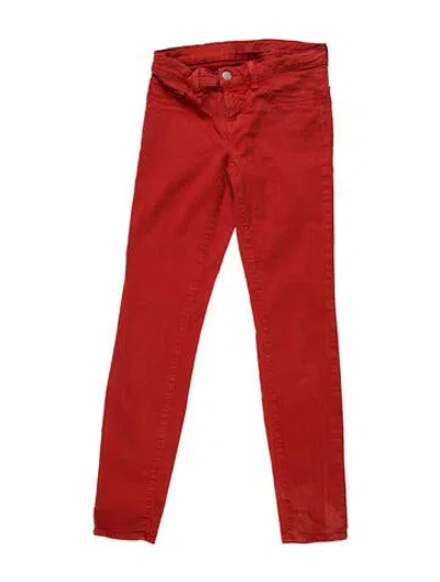 Pre-owned J Brand Mid-rise Skinny Leg Jeans In Orange