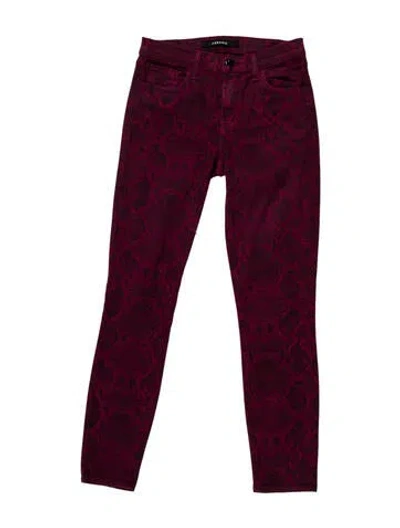 Pre-owned J Brand Mid-rise Skinny Leg Jeans In Pink