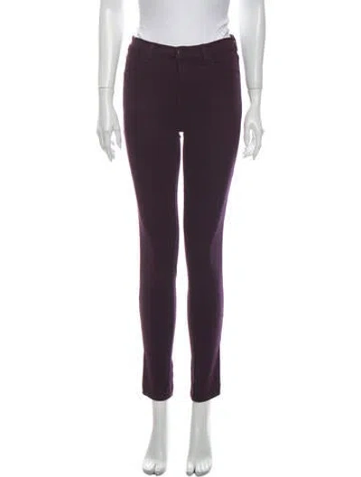 Pre-owned J Brand Mid-rise Skinny Leg Jeans In Purple