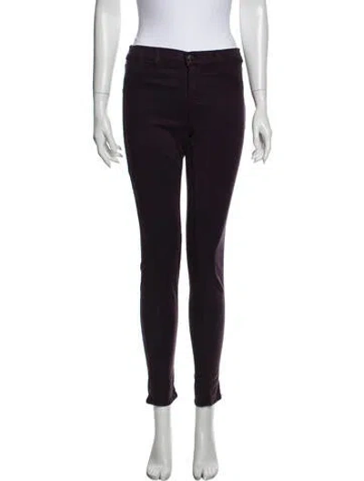 Pre-owned J Brand Mid-rise Skinny Leg Jeans In Purple