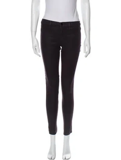 Pre-owned J Brand Mid-rise Skinny Leg Jeans In Purple
