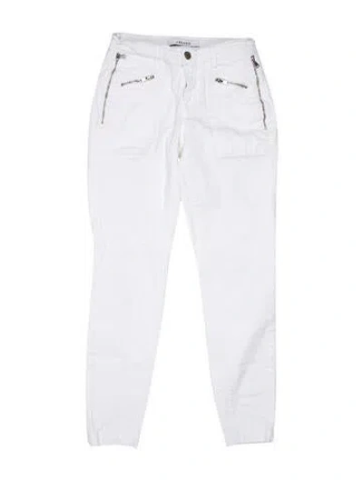 Pre-owned J Brand Mid-rise Skinny Leg Jeans In White
